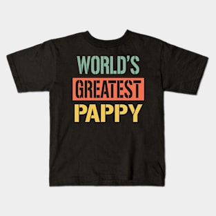 worlds greatest pappy Kids T-Shirt